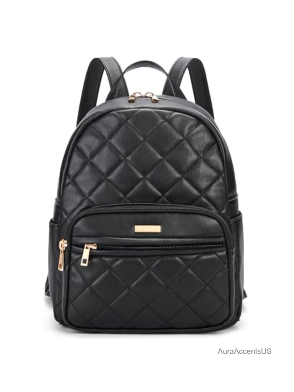Vegan Leather Mini Backpack Quilted Small Purse for Women Travel Work